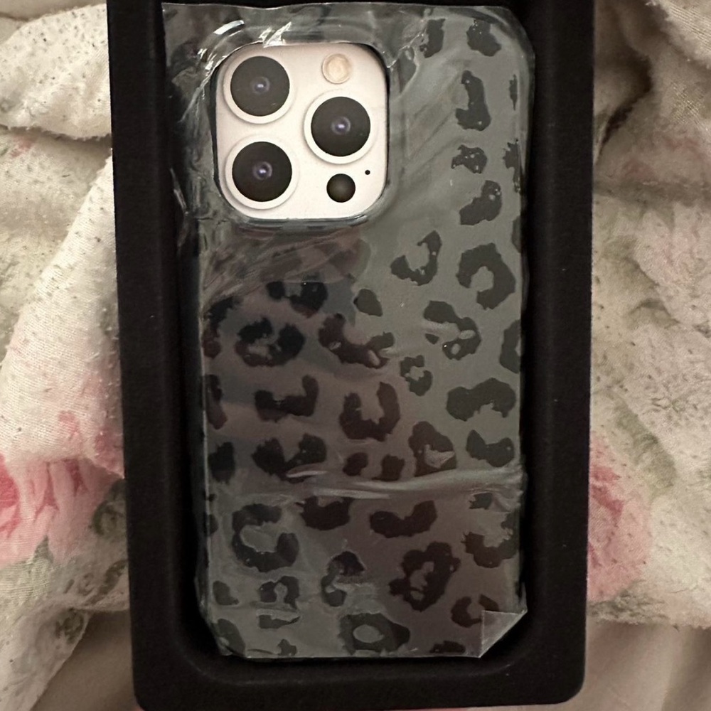 Velvet Caviar iPhone 14 Pro Black Leopard Case